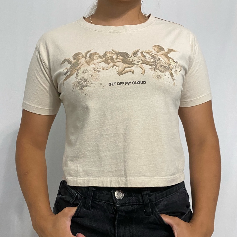 GARAGE graphic T-shirt crop top
